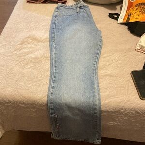 Vintage classic Light Blue embroidery pants